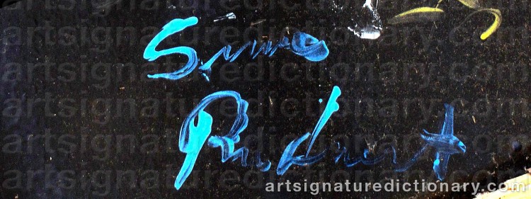 Authentic signature by Sune RUDNERT on Painting/Watercolour artwork