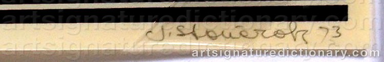Authentic signature by Julian STANCZAK on Drawing/Graphic/Print artwork