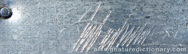 Authentic signature by Urban STRÖM on  artwork