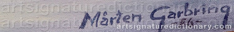 Signature by Mårten GARBRING