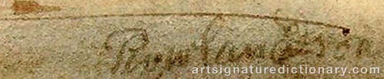 Authentic signature by Thomas ROWLANDSON on Painting/Watercolour artwork