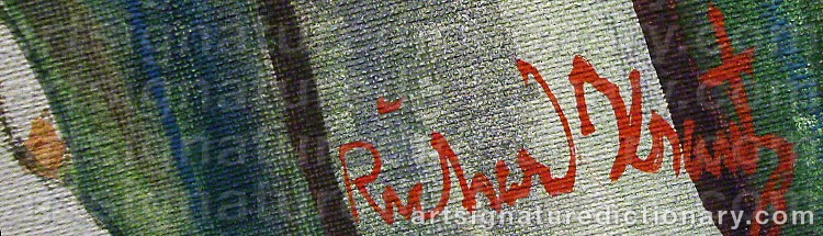 Authentic signature by Rickard KRANTZ on  artwork