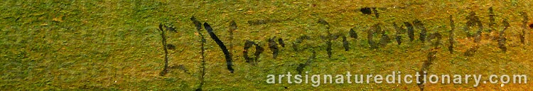 Authentic signature by Erik NORDSTRÖM on  artwork