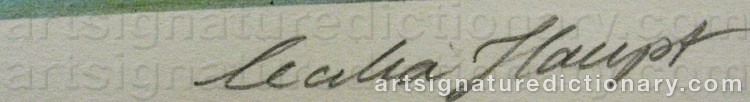 Signature by Cecilia HAUPT