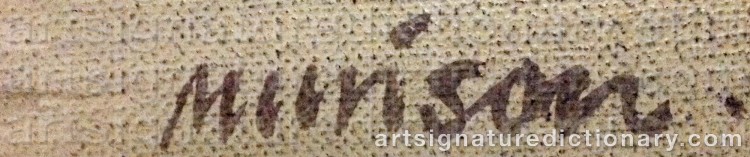 Authentic signature by Neil MURISON on  artwork