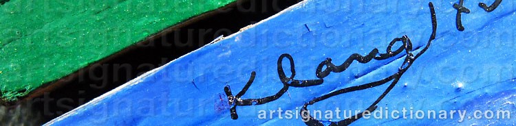 Authentic signature by Roland KLANG on  artwork
