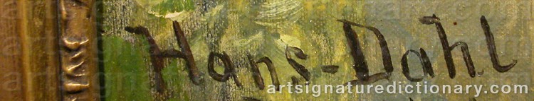 Signature by Hans DAHL