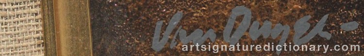 Signature by Clarence E. Van DUZER