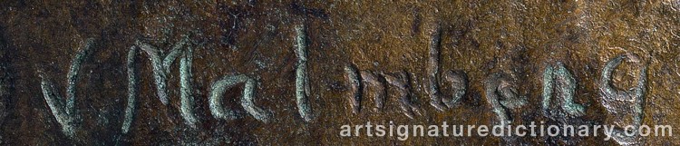 Authentic signature by Viktor MALMBERG on Sculpture artwork