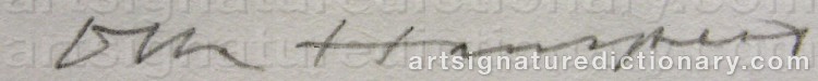 Authentic signature by Olle HANSPERS on artwork