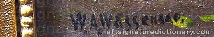Authentic signature by Willem Abraham WASSENAAR on Painting/Watercolour artwork