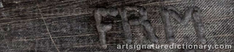 Authentic signature by Françoise RIBEYROLLES-MARCUS on  artwork