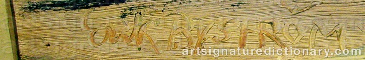 Signature by Erik BYSTRÖM