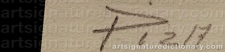 Authentic signature by Arthur Luiz PIZA on artwork