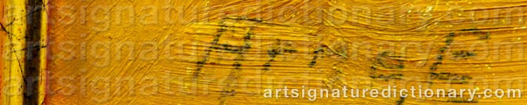 Authentic signature by Arne ‘Arne E’ ERIKSSON on artwork