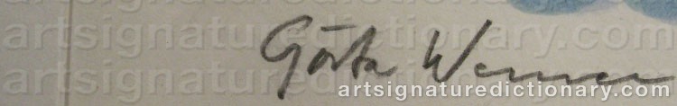 Signature by Gösta WERNER