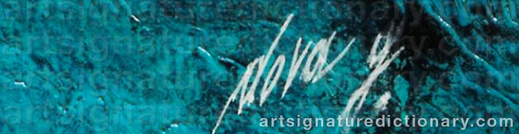 Authentic signature by Gianni ‘Dova G.’ DOVA on artwork