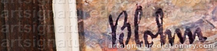 Authentic signature by Roy BLOHM on  artwork