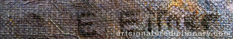 Authentic signature by Ernst W.h. EITNER on artwork