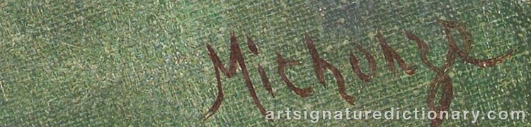 Authentic signature by Grégoire MICHONZE on  artwork