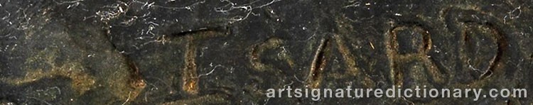 Authentic signature by Laurence ISARD on Sculpture artwork