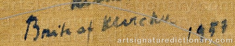 Authentic signature by Brita Af ‘Bk’ KLERCKER on Painting/Watercolour artwork