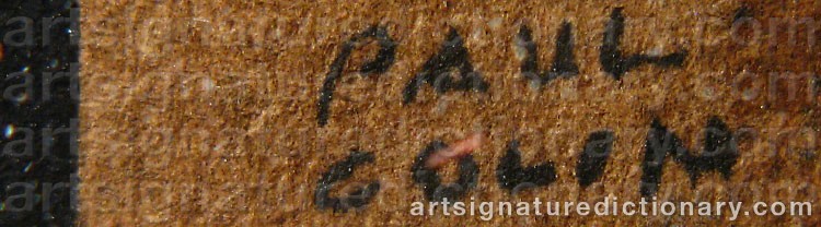 Authentic signature by Paul COLIN on  artwork