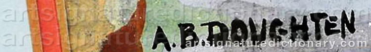 Authentic signature by Alice Browning DOUGHTEN on  artwork