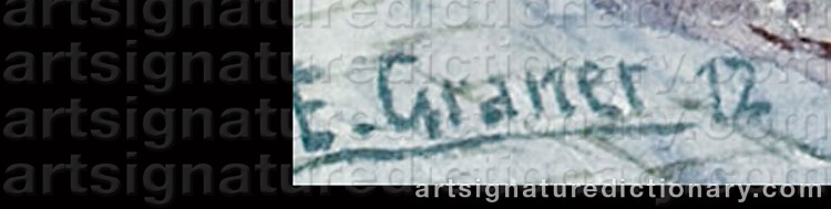 Authentic signature by Ernst GRANER on artwork