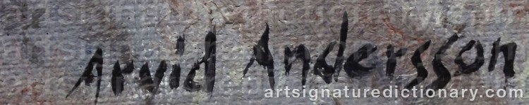 Signature by Arvid ANDERSSON