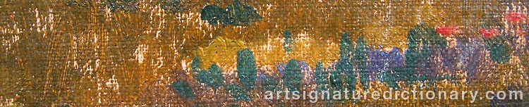 Authentic signature by Jan PREISLER on  artwork