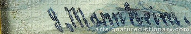 Authentic signature by Jean MANNHEIM on Painting/Watercolour artwork