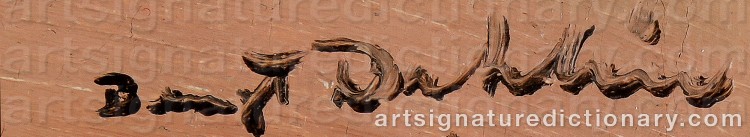 Authentic signature by Bengt DAHLIN on  artwork