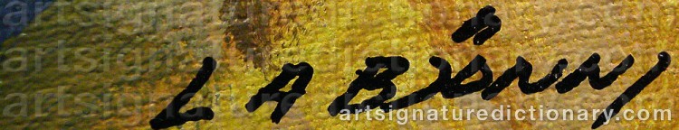 Authentic signature by Lars ‘L A Bjönni’ ANDERSSON on artwork