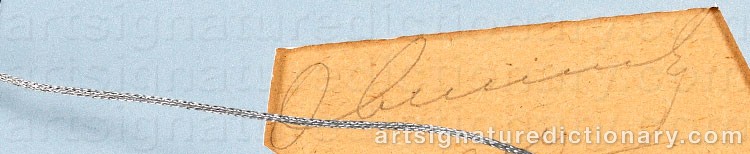 Authentic signature by Nickolai Vasilyevich OVCHINNIKOV on  artwork