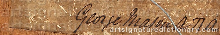 Authentic signature by George Hemming MASON on  artwork
