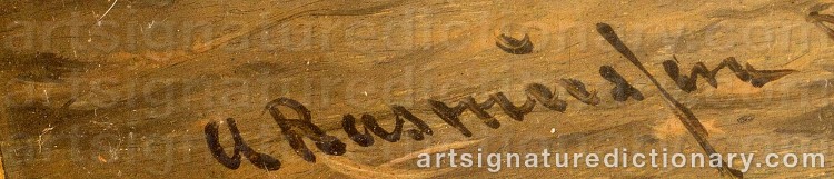 Signature by Georg Anton RASMUSSEN