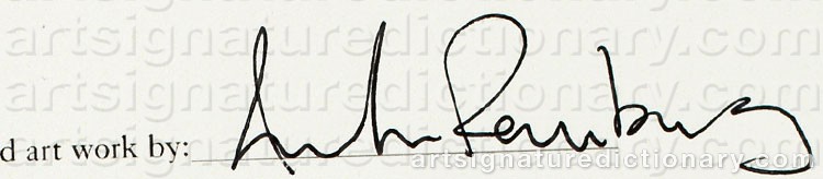 Authentic signature by Anton RENBORG on  artwork