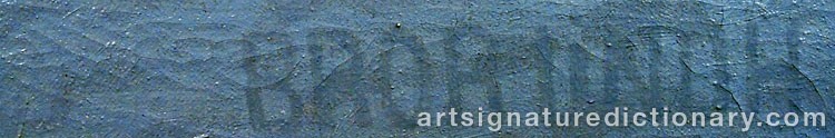 Signature by Bror LINDH