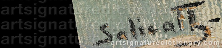 Authentic signature by Ørnulf SALICATH on  artwork