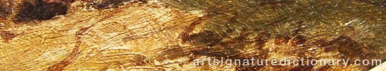 Authentic signature by Pyotr Alexandrovich SUKHODOLSKY on  artwork