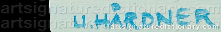 Authentic signature by Ulf HÅRDNER on  artwork