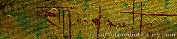 Authentic signature by Ercole MAGROTTI on artwork