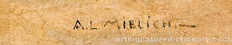Signature by Leopold Alphons MIELICH