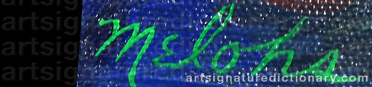 Authentic signature by Charles MELOHS on  artwork