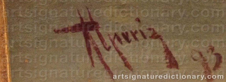 Authentic signature by Nicolás ALPERIZ on Painting/Watercolour artwork