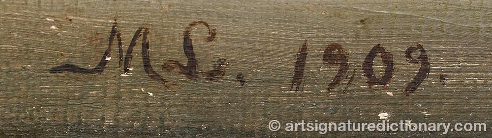 Authentic signature by Maria Pavlovna ROMANOVA on artwork