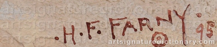 Authentic signature by Henry François FARNY on Painting/Watercolour artwork