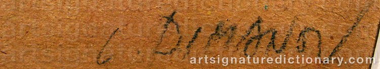Authentic signature by Ljubanov DIMANOV on  artwork