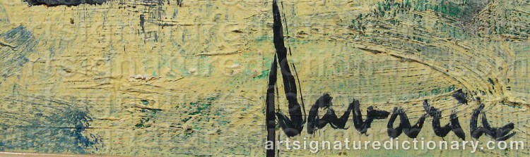 Authentic signature by Tage ‘Savaria’ ROSENBERG on  artwork